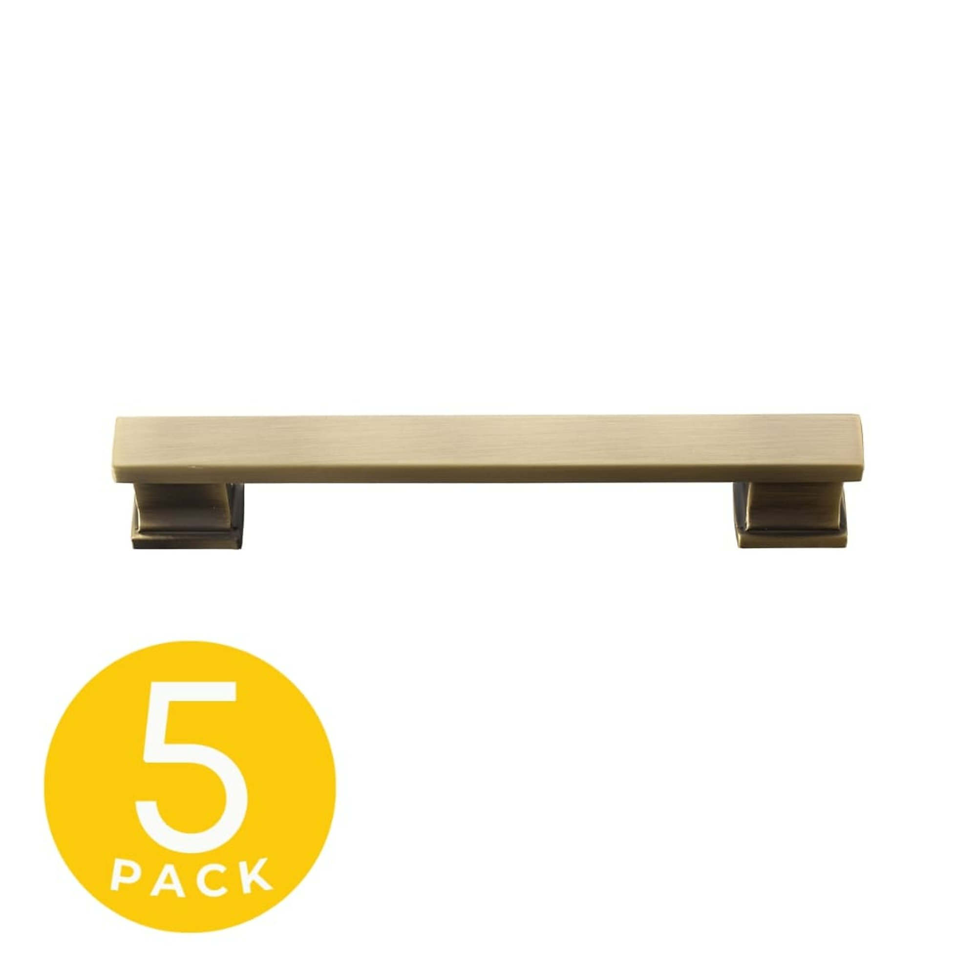 Sapphire, Hexa Series 5 in. (128 mm) Center-to-Center Modern Bronze Cabinet Handle/Pull (5-Pack), #SP-2891-128-MAB-5
